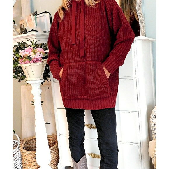 °°SALE°°NWT CABERNET RIB HOOD SWTR W/KANGAROO PKTS - Picture 5 of 8